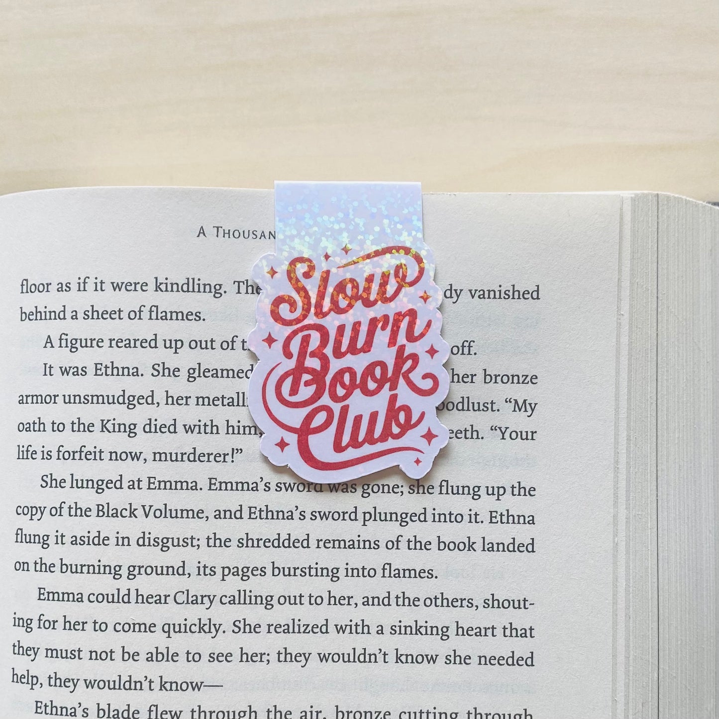 Holographic Slow burn book club Magnetic Bookmark