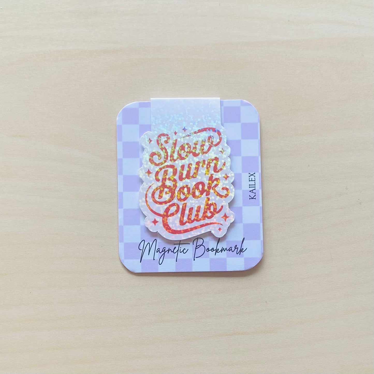 Holographic Slow burn book club Magnetic Bookmark