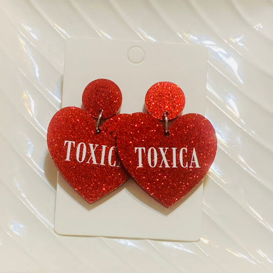 Toxica Heart Earrings