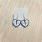 Broken Heart Dangle Earrings