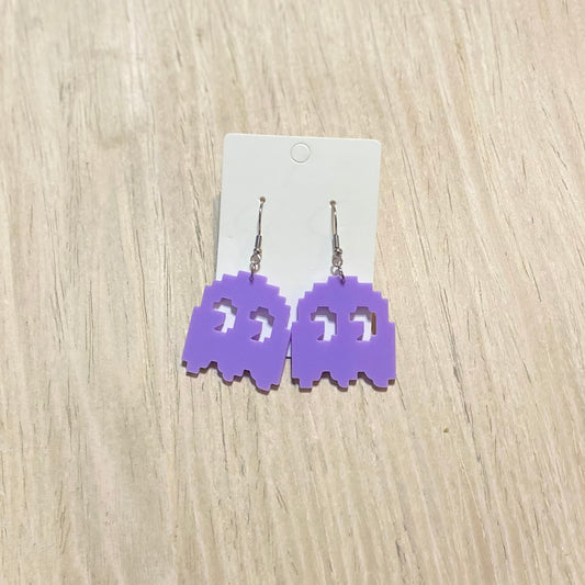 Purple Ghost Earrings