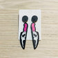 Pink Ghost Face Earrings