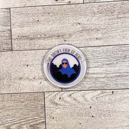 She doesn't even go here! guy in blue hoodie- E-Reader, Phone, Kindle Grip for all Devices Magnetic Grip