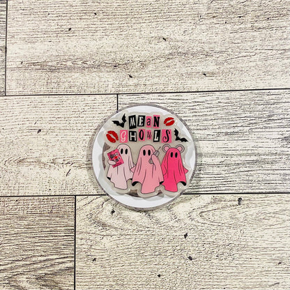 Mean Ghouls ghosts in pink- E-Reader, Phone, Kindle Grip for all Devices Magnetic Grip