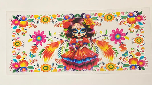 Orange Catrina UVDTF Wrap