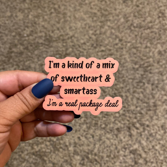 Sweetheart and Smartass Sticker