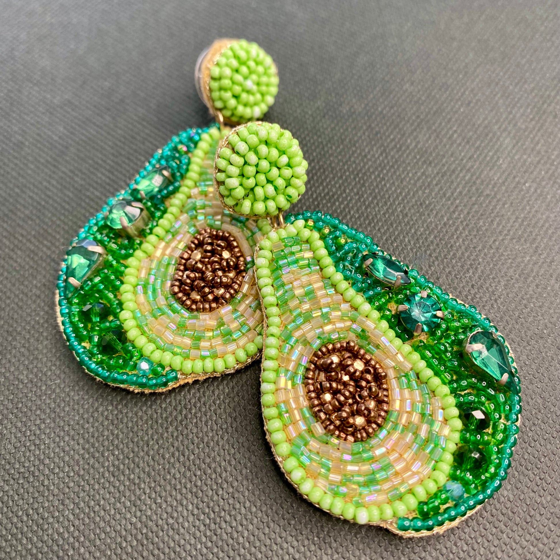 Avocado Beaded Earrings